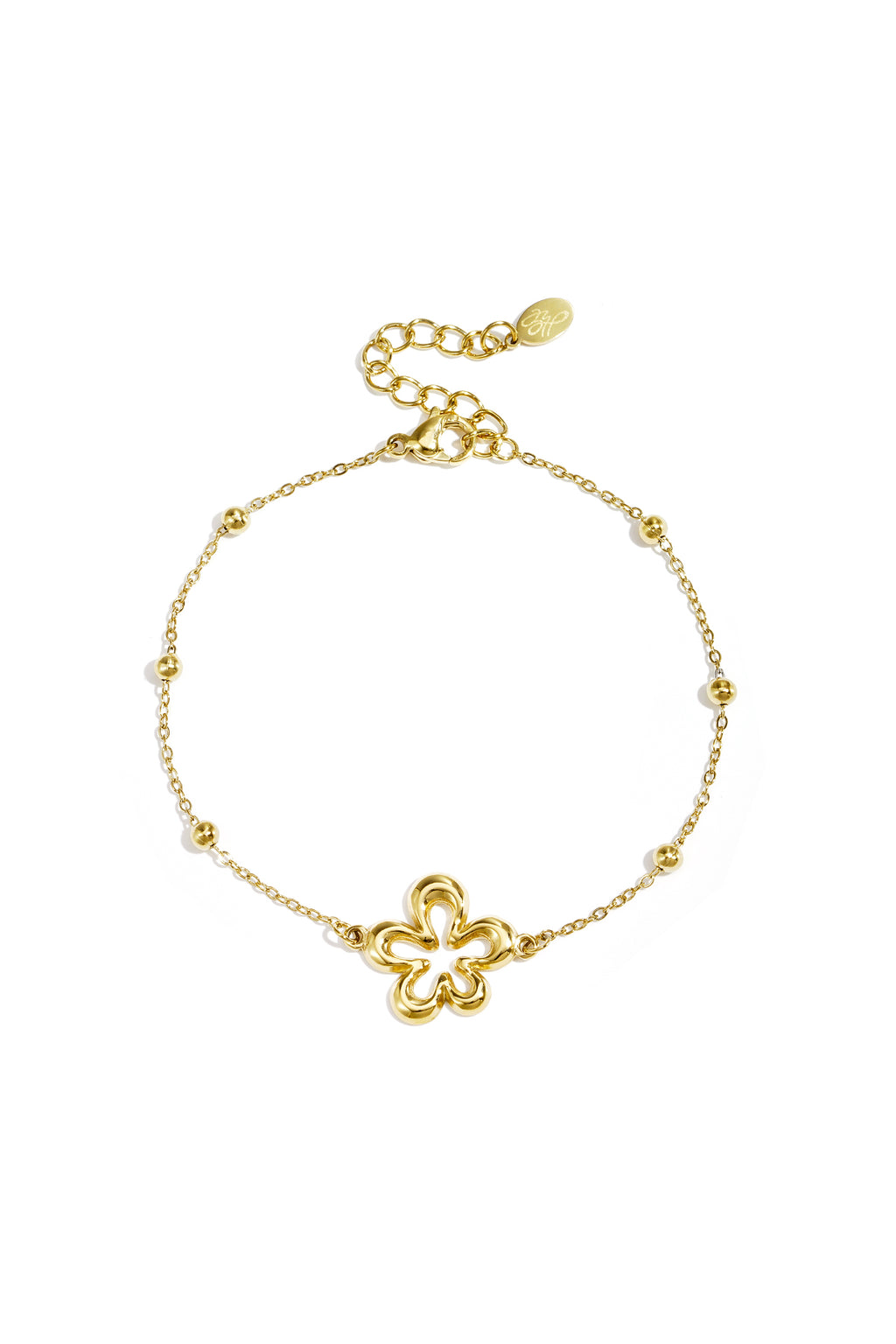 Armband met koraalvormige speelse bloemen in variërende maten