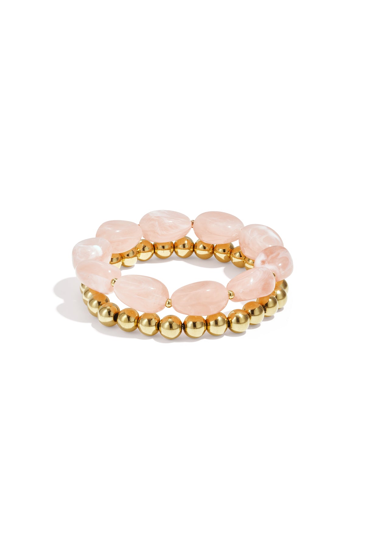 Armbandenset met organische kralen