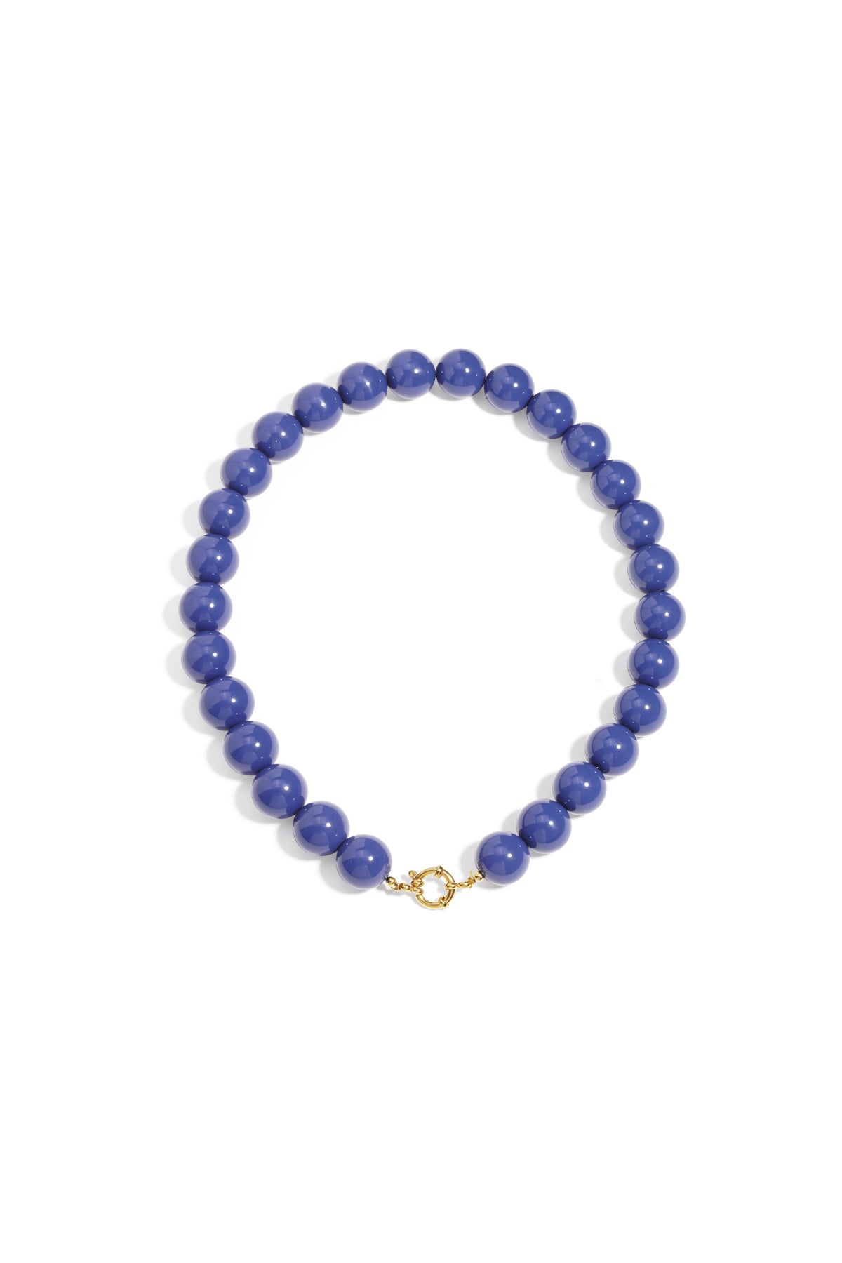 Ketting met grote kralen en frontsluiting-15mm