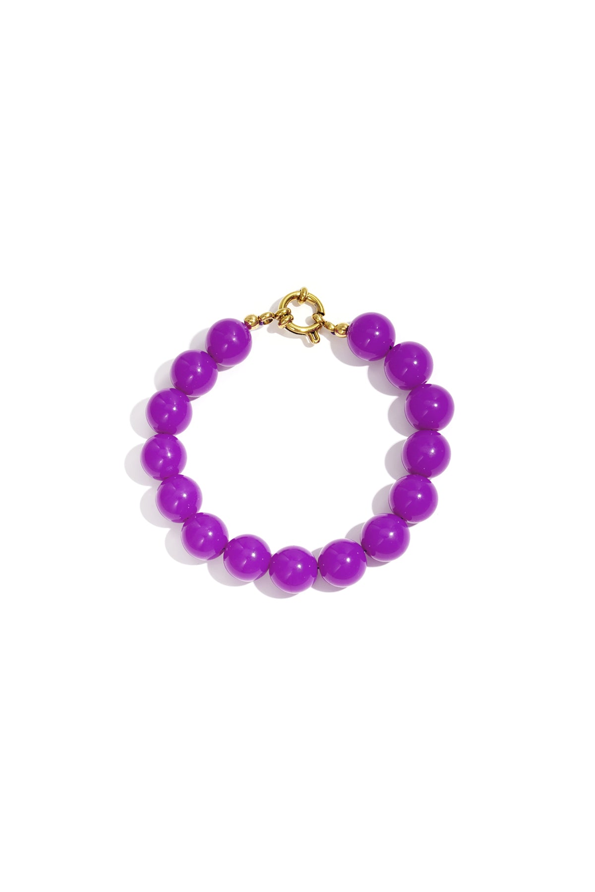 Ketting met medium kralen en frontsluiting-12mm
